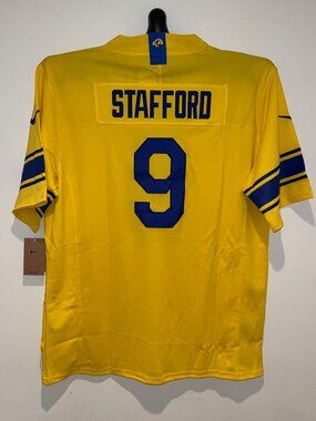 Matthew Stafford #9 Los Angeles Rams 2026 Sol Jersey Men's Sizes NWT Stitched